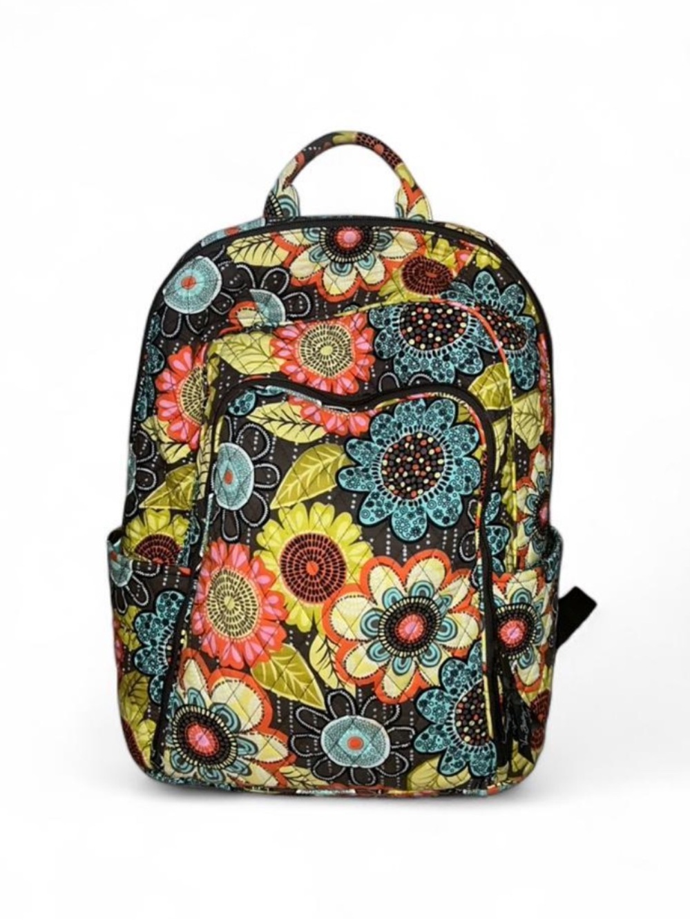 Vera Bradley Floral Flower Shower Retired Pattern Quilted School Laptop Backpack
